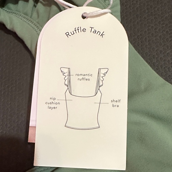 Blogilates Sage Ruffle Ruffle Tank - Picture 3 of 6